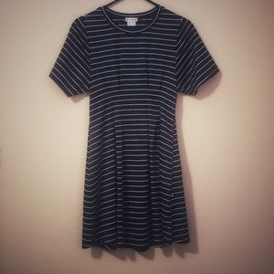 Kling Black and White Striped Dress